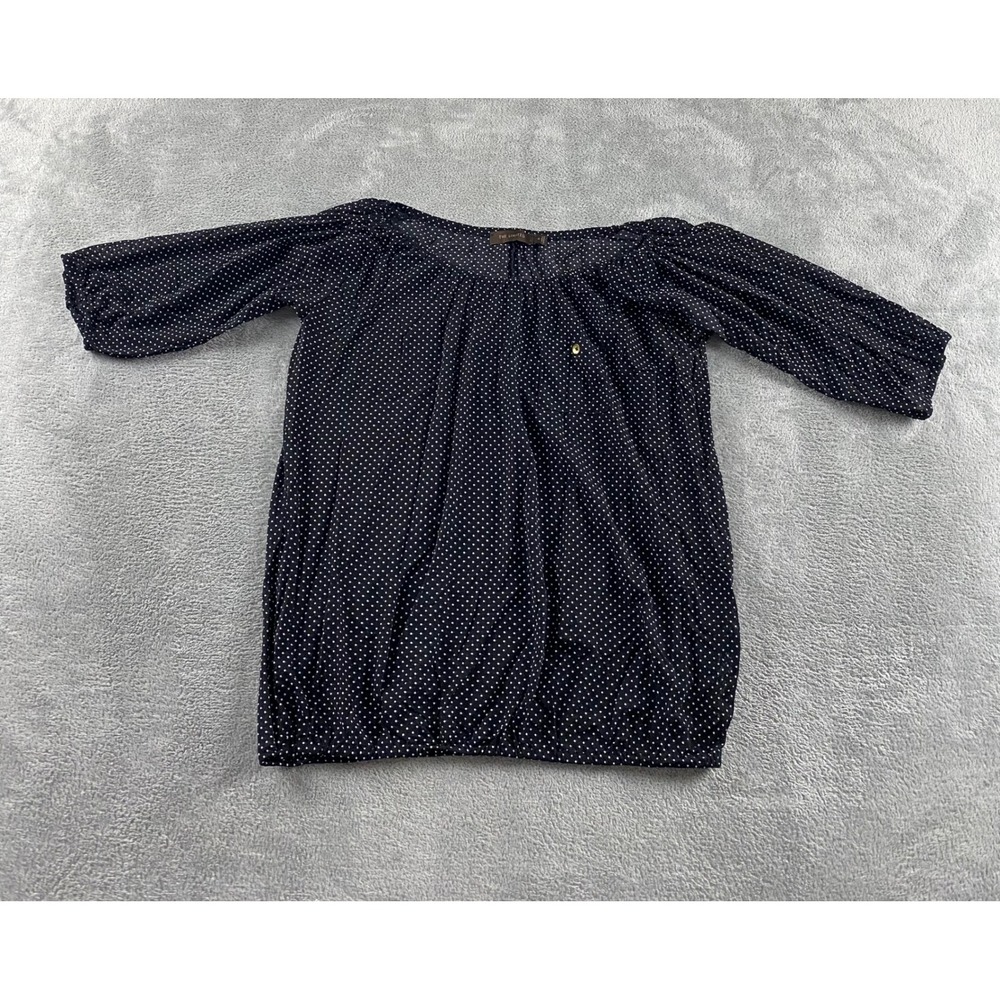 The Limited Womens Black Polka Dot Scoop Neck 3/4 Sleeve Blouse‎ Size Small S
